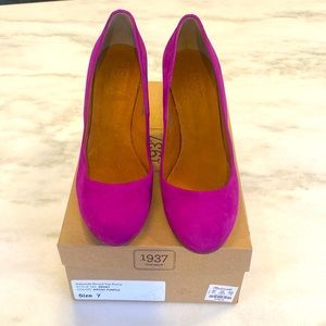 Madewell 1937 Footwear Kidesuede Round Toe Pump. Color- Artist Purple. Size 7
